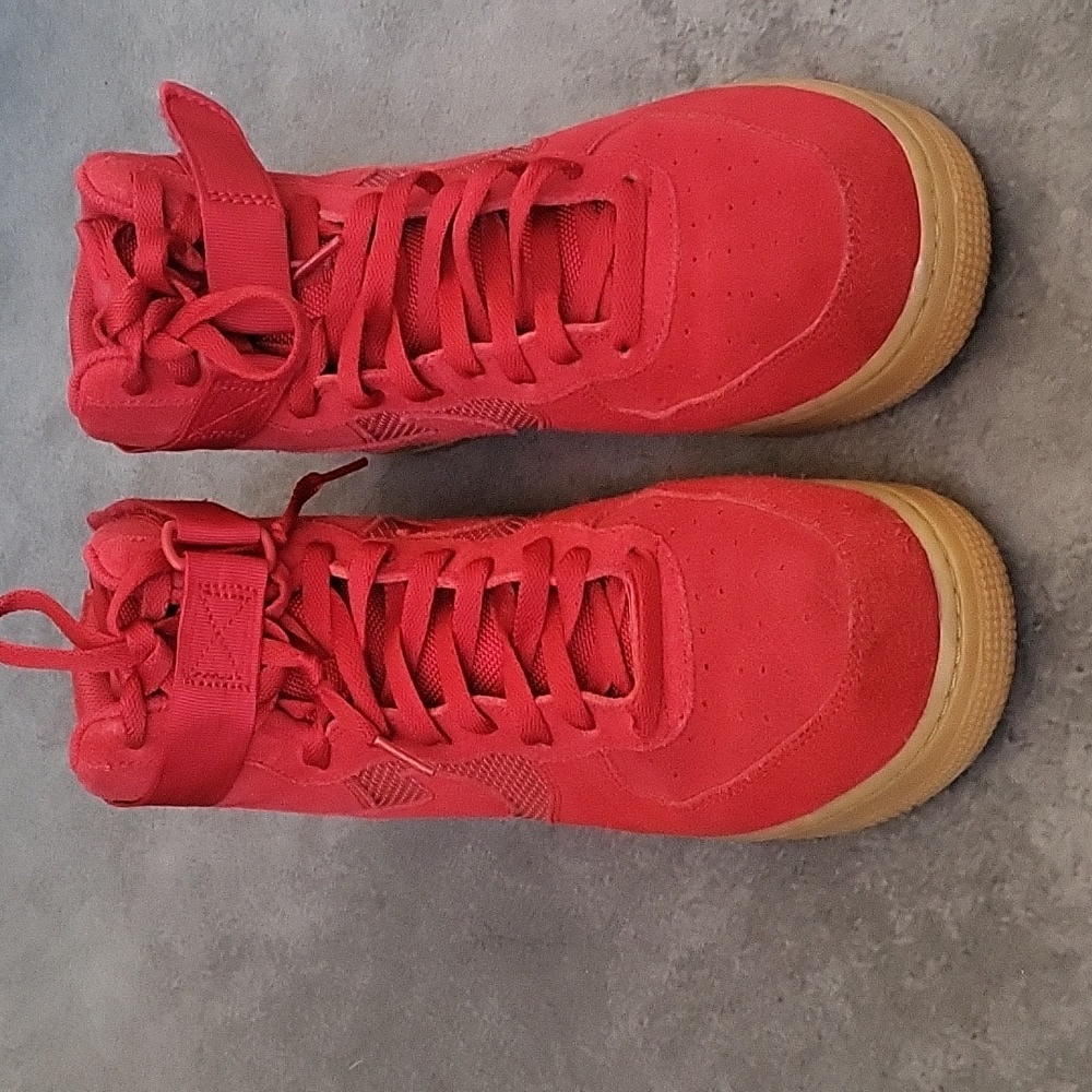 Mens Air Force 1 Hi Suede 'University Red"